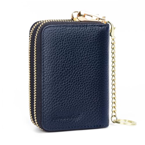 Image of imeetu Rfid Credit Card Holder,Genuine Leather Businese Card Case,Rfid Blocking Wallet for Women & Men