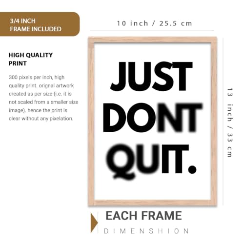 Image of kotart Motivational Quotes Framed Poster Big Aesthetic Daily Affirmation Postive Posters with Frames for Living Room Bedroom Girls Room Decor Set Of 3 (10 X 13 inch)