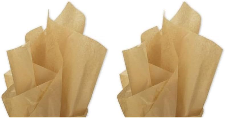 Solid Kraft Tissue Paper - 96 Sheets 20 Inch x 30 Inch Premium Quality Tissue Paper A1 Bakery Supplies (Pack of 2)