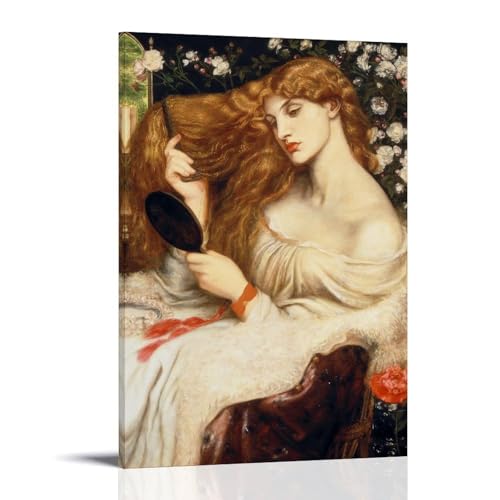 Toile Lady Lilith Rossetti décoration murale esthétique pour grand salon et chambre élégante