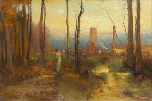 Tableau Le Mill Stream Montclair, affiche George Inness pour décorer un salon chaleureux
