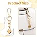 Matwsec Gold Heart Padlock Bag Charms, Heart Shaped Keychain Fashion Key Chains Accessories for Women Handbag Purse Charm Chain Birthday Christmas Gift