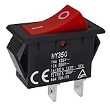 HY35C Push Button Switch - ON-Off 2-Pin AC 125/250V 16/12A Rocker Switch for Household Electrical Appliances Industrial Electric