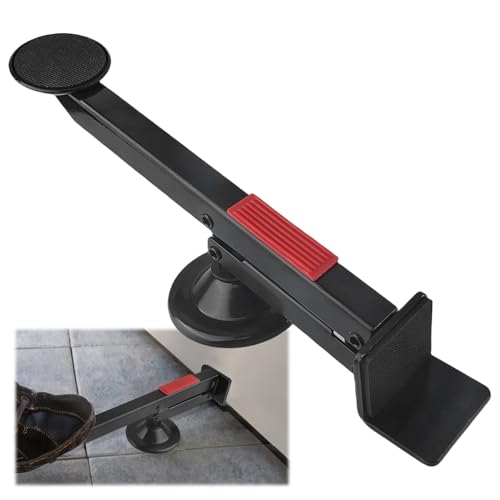 Elevador de Puerta, Elevador de Panel con Rotación de 360 ​​​​Grados, 320 × 56 mm Negro Elevador de Muebles, Antideslizante Elevador para Instalación en Puerta (Negro)