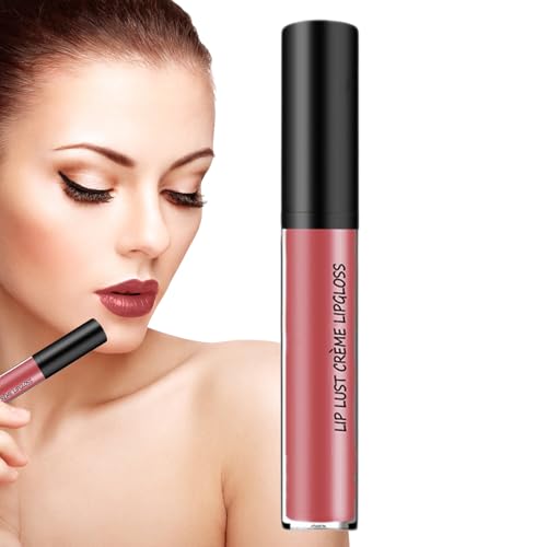 Brillo Labial Para Mujeres, Labial Líquido Duradero Con Efecto Voluminizador, Barra Labial Hidratante Ligera con Efecto Voluminizador para Uso Diario y Eventos