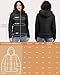 Bitlyle Heated Jacket for Women, Winter Heating Coat Slim Fit Coat with Detachable Hood