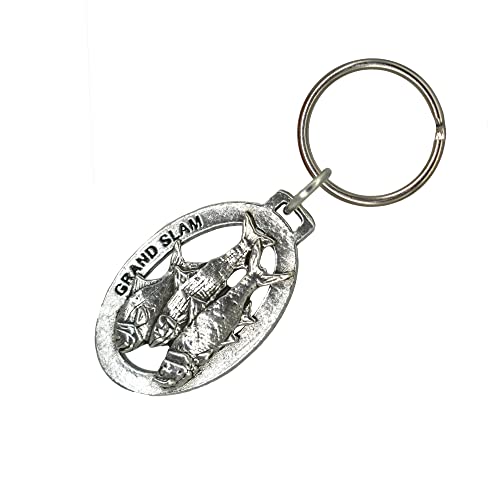 Grand Slam Fish Keychain, Pewter, S035KC, 2”, Bonefish, Tarpon, Permit, 100% Handmade in the USA, Florida Keychain, Bonefish Key Chain, Tarpon Keychain, Permit Key Ring, Fishing Gift, 200 Fish