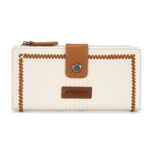 Image of Montana West X Wrangler Women's Wallets Card Cases & Money Organizers Large Capacity Compact Bifold Wallet for Ladies Female with Zipper Pocket