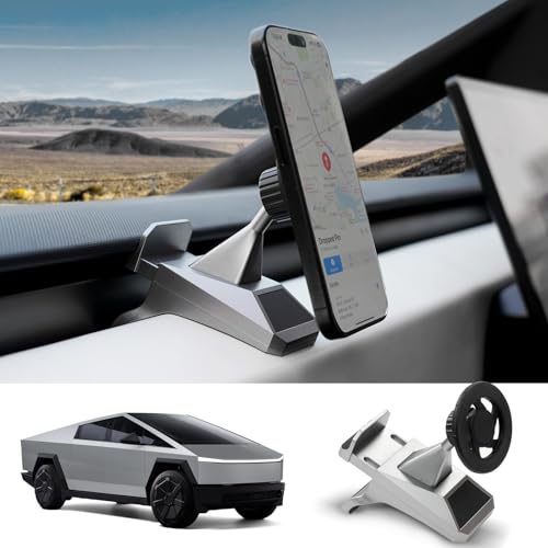 Foronetry Magnetic Phone Mount for Tesla Cybertruck 2025 2026 2024 Adjustable Phone Holder for Cybertruck Accessories Compatible Phone with Magnetic Ring