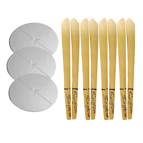 Sunglow Ohrenkerzen zur Ohrreinigung – 8er Set | Idealer Ohrenschmalz Entferner mit Filter, Schutzscheiben, klaren Brennmarkierungen & konischem Design | Paraffinwachs Kerzen