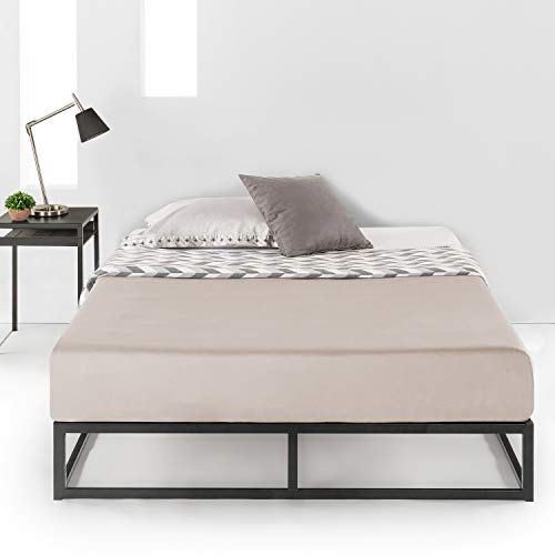 image for Mellow 10 inch Metal Platform Bed Frame Type w/Classic Wooden Slat Sup
