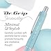 Pilot Dr. Grip Serenity Refillable and Retractable 3 Pack Gel Pens, Fine Point 0.7mm, Soft Aesthetic Barrels, Black Ink Ideal for School, Journaling & Office Writing