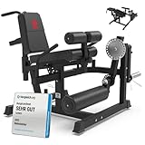 HVO Beinstrecker und Beinbeuger Gerät: Sitzende Beinstrecker Maschine Beine Curl Trainingsgerät Beinpresse Beintrainer für Zuhause Fitnessgerät Home Gym sportgeräte Leg Curl and Extension Schwarz