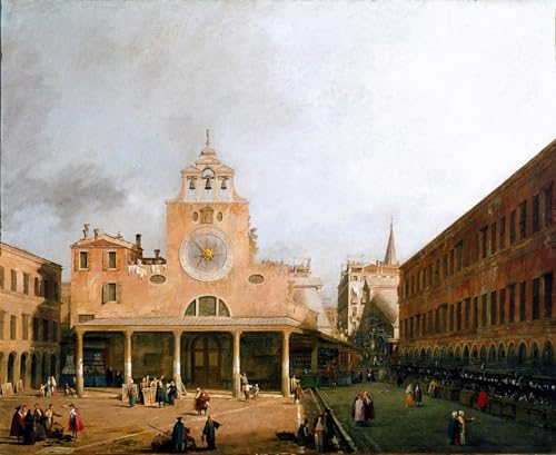 Cuadro en lienzo de Canaletto para decorar las paredes del salón con arte vintage clásico