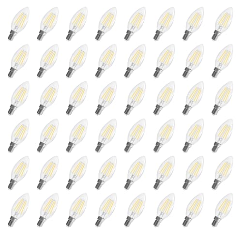 48 Pack E12 Candelabra Bulb, LED Chandelier Light Bulbs 40 Watt Equivalent
