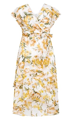Image of City Chic Women's Plus Size Maxi Dress - Flirty Tier Print
