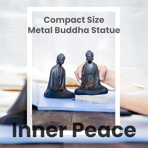 Estatua de Buda de Metal para Decoración y Meditación miniatura 3