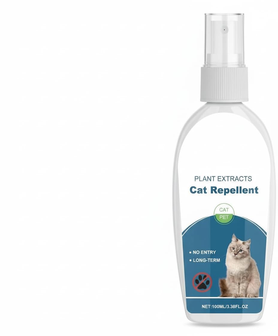 Cat Repellent Spray (100ml), Plant-Based, Non-Toxic Training Aid for Indoor & Outdoor Use – Protects Furniture, Rugs, Curtains from Scratching, Digging, & Chewing – Safe and Effective Deterrent