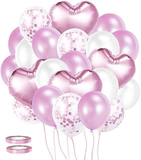 CozofLuv Balony foliowe w kształcie serca, 25 sztuk, białe, 46 cm, na urodziny, Walentynki, ślub, zaręczyny