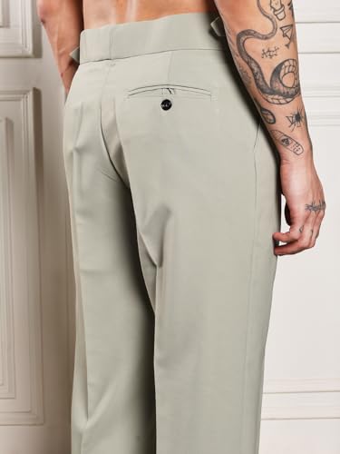 Image of Gurkha Pants for Men | Trouser for Men | Formal Pant | Double Button | Loose Fit Trouser High Waist Pleated Casual Trousers | Vintage Straight Leg Pants for Office Smart Casual Travel Party