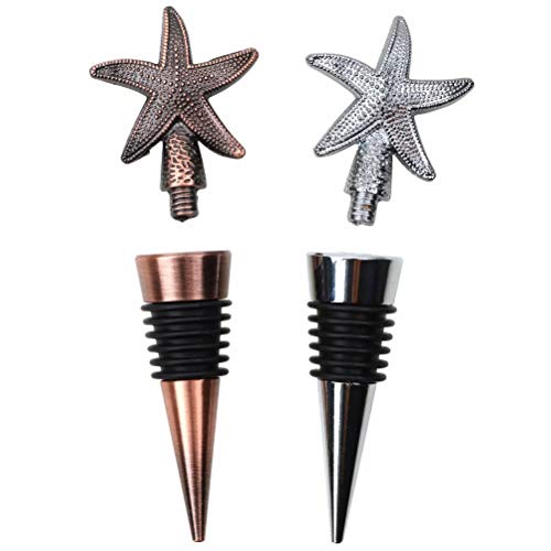 Marhjean Decorative Starfish Wine And Bottle Stoppers Reusable And Lovely Plug (Starfish Set) #TOP1