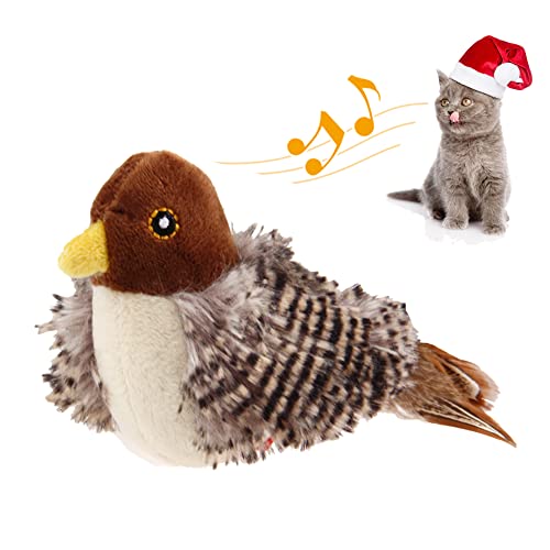 GiGwi Jouet en peluche réaliste pour chat – Jouet pour chat adulte ennuyé d'intérieur – Cadeau idéal pour un anniversaire, Thanksgiving, Noël, Nouvel An