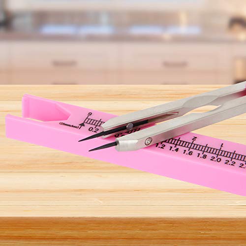 3Pcs Ekg Calipers Measuring Tool, Durable Ekg Calipers Electrocardiogram Divider For Nursing (11.5Cm/4.5Inch), Black/Blue/Pink Ecg Ekg Calipers With Ruler #TOP3