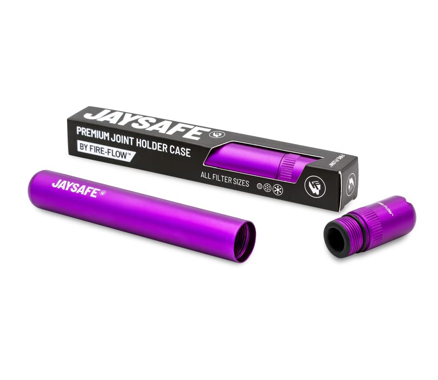 FIRE-FLOW™ Jaysafe® - Premium Joint Holder Case for All Filter Sizes, Activated Carbon Filter, Aluminium Case, Metal Tube, Odour-Proof, Waterproof (Rose Onyx) — image 1