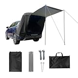 Ymiko Tailgate Tent, Van Awning with Car Awning Camping Tent Campervan Awning Car Awning for Camping Outdoor Travel (Black)