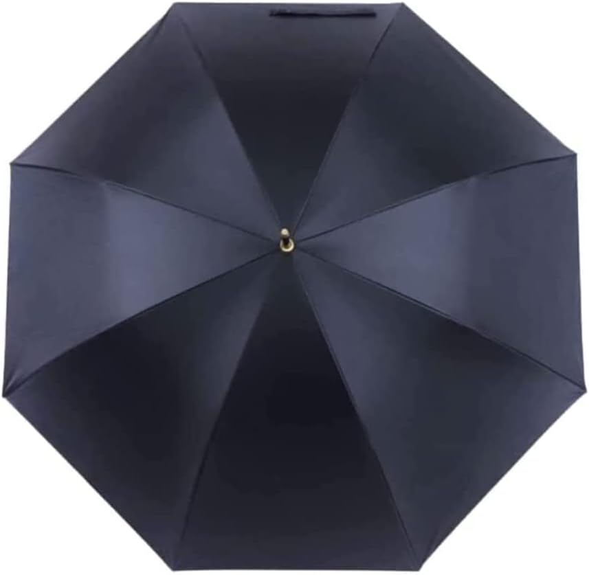 Windproof Umbrella Strong Umbrellas Umbrella Retro Large Canopy Stick Umbrella Solid Color Windproof Rain And Sun Cane Umbrella Umbrellas for Rain (Color : Noir)
