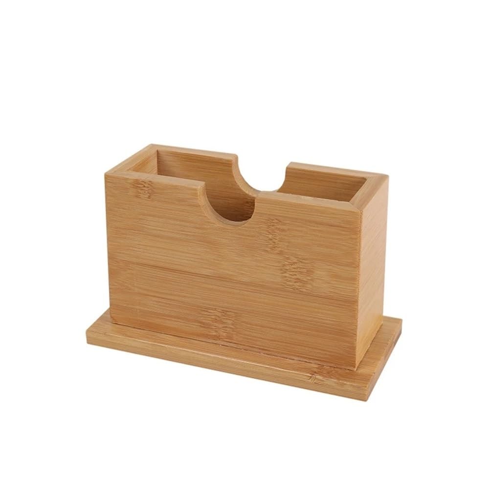 Aimanqi Vertical Formula Bamboo Tissue Box Cube Fan Shape Draw Paper Napkin Holder Boxes For Home Kitchen Dining Table Decoration Storage Organization(Vertical Formula)