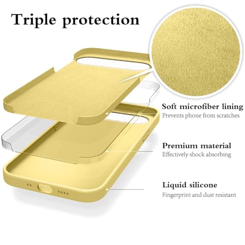 Coque Pixel 9 Pro XL silicone jaune protection fine et douce