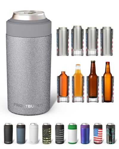 Image of Frost Buddy Universal Can Cooler, Stainless Steel Can Insulator, Hazy Glitz