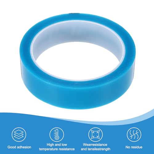 Image of PATIKIL 25mm x 50m Refrigerator Tape PET Fridge Non-Residual Adhesive Tape for Fixing Drawer Refrigerator Air Conditioner Printer Sky Blue