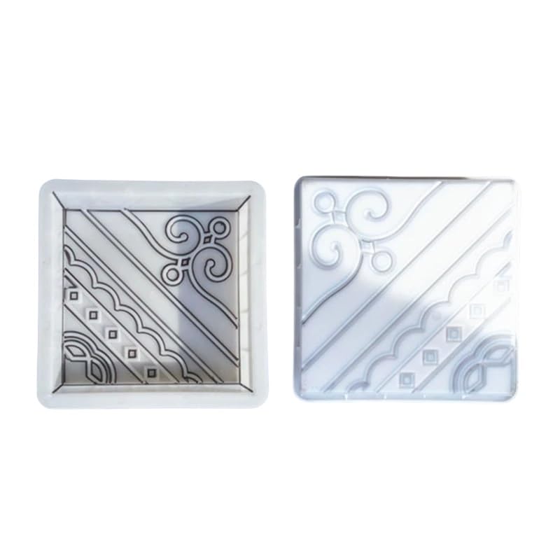 Stepping Stones DIY Square Garden Path Concrete Plastic Brick Mold Flower Shape Paving Propylene Pavement Walkway Garden Buildings Accessories