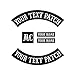Produktbild Custom Patch Weste Biker Motorrad Rocker Name Patches for jacket black on black