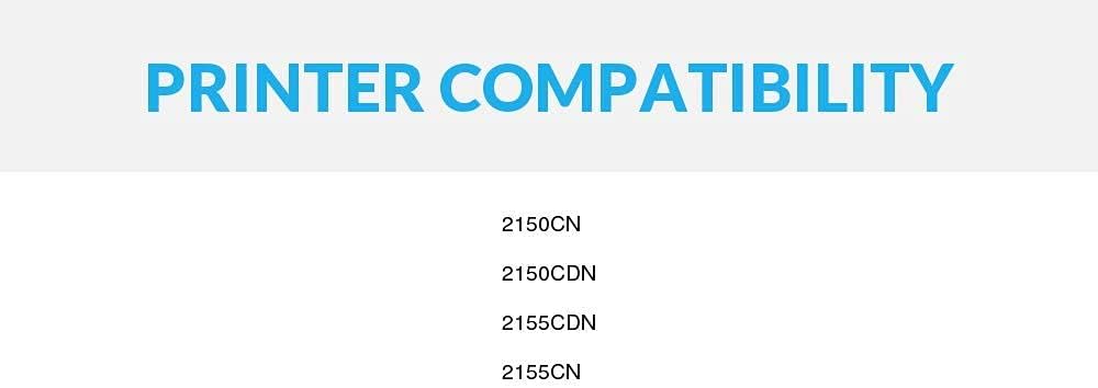 Speedy Inks Compatible Toner Cartridge Replacement for Dell 2150 2155 (2 Black, 2 Cyan, 2 Magenta, 2 Yellow, 8-Pack)