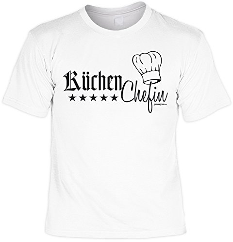 Preisvergleich Produktbild Koch-Shirt / Spaß-Shirt / Fun-Baumwollshirt für Sie : Küchenchefin - geniales Geschenk