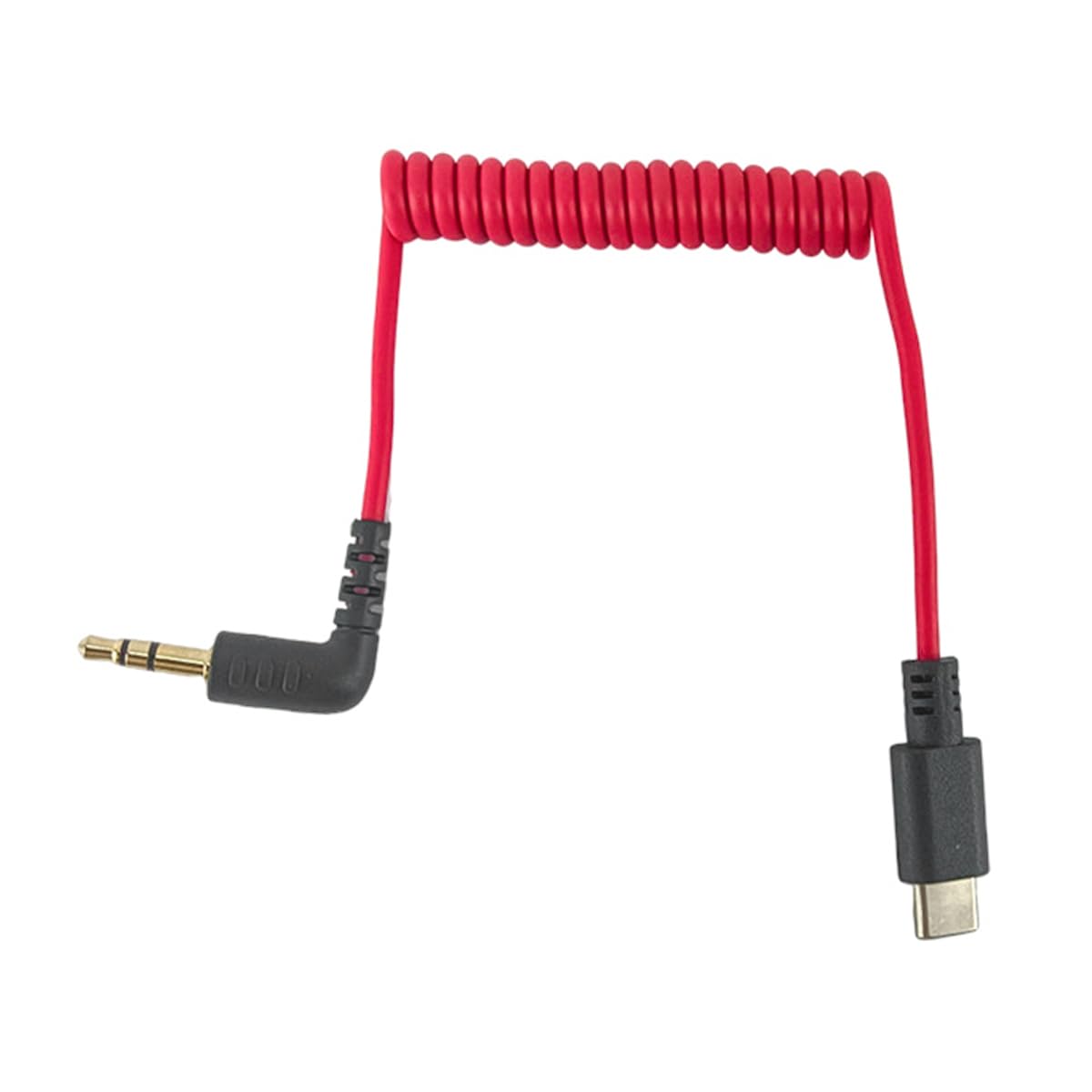Laroal USB C to 3.5mm Audio Cable Microphone Adapter Microphone Spring Cable Compatible with Rode Wireless GO 2 / ME/Pro Lark M1 / M2 / MAX / 150 / M1 / MAX Duo