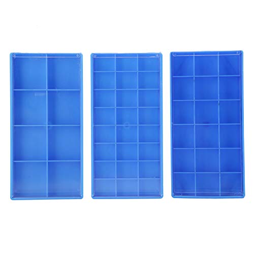 Da Dini Aufbewahrungsbox für 3 Teile, Uhren-Organizer, Kunststoff-Perlen, Ohrring-Behälter (8 Fächer, 18 Fächer, 24… – Bild 3