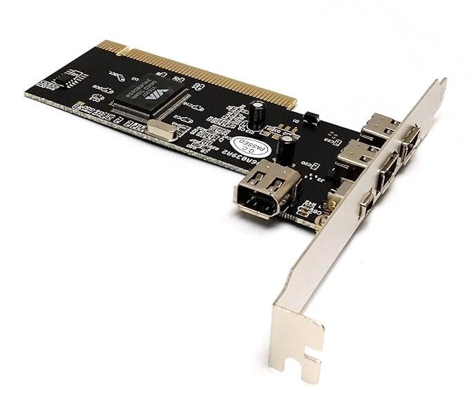 Hexabyte PCI Firewire 400 Card – IEEE 1394a Adapter for Desktop PC – 3-Port Firewire Expansion Card for Video Capture & Audio Devices – Compatible with Windows 11/10/8/7
