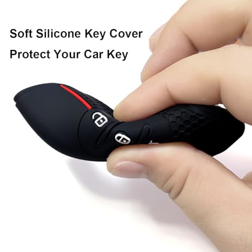 Key Fob Holder for Jaecoo 7, Car Key Cover for for Chery Jaecoo J8 J9 Tiggo 8 Pro Tiggo 8plus 5 Plus 7pro Tiggo 7 Pro Max Omoda 5 C5, 4 Buttons Silicone Key Case Protector (Blue) - Image 4