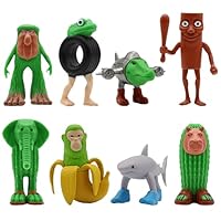 AUNGCSHE 8PCS Tung Tung Tung Sahur Figur, Italian Brainrot Figuren 3D Gedrucktes, Tralalero Tralala Figur, BRR BRR Patapim, Lirili Larila, Perfekt FüR Kinder & Erwachsene, SammlerstüCk und Dekorieren