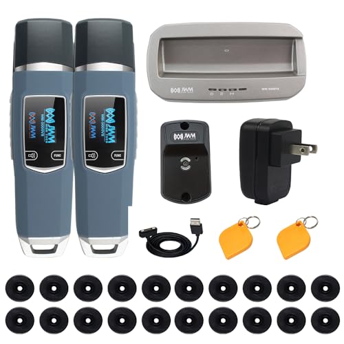 JWM 2PCS Guard Tour System with Downloader, 2.4G Card for Long-Range Read, Built-in Flashlight and Thermometer, Free Multilingual Software Available, for Industrial, Healthcare