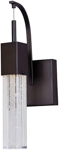 Miniatura 8 de ET2 E22760-89BZ Fizz III - Aplique de pared LED rectangular con forma de cubo de burbujas, 1 luz de 8 vatios, 15 pulgadas de alto x 5 pulgadas de