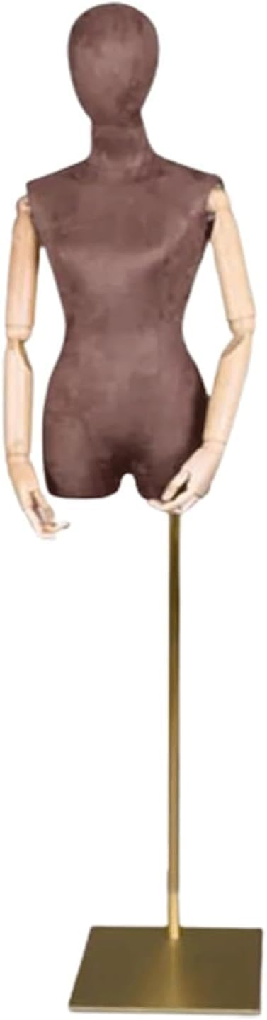Sjdopulse Women's Half Body Manikin Solid Foam Mannequin Torso Adjustable Brace Mannequin Body Clothing Store Display Mannequins