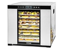 ROMMELSBACHER Dörrautomat DA 1050, Dörrfläche 1,6 m², 10 Edelstahl-Dörrtabletts, Warmhaltefunktion, Favoritenprogramm, 99 Std. Zeitschaltuhr, Temperatur einstellbar (35 °C – 75 °C)