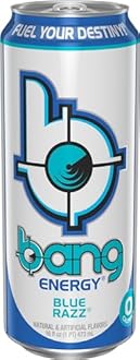 Bang Energy Blue Razz, Sugar-Free Energy Drink, 16-Ounce | Pack of 12