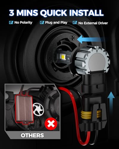 image for Marsauto 9005/HB3 9006/HB4 Fog Light Bulbs Combo, 60000LM Super Bright