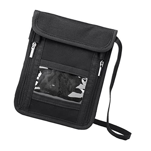 Portafoglio Da Viaggio Con Tracolla Tasca Protetta Scomparti Multipli Portadocumenti Sicuro Per Contanti Documenti E Nero